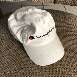 White Champion logo hat